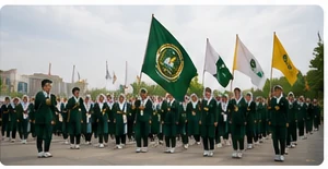 School community during an outdoor event
